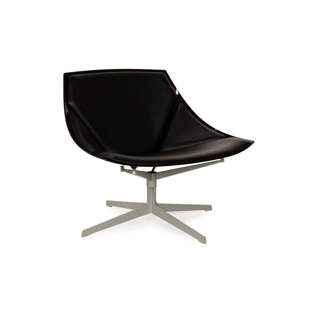 Fritz Hansen Space Leder Sessel Schwarz
