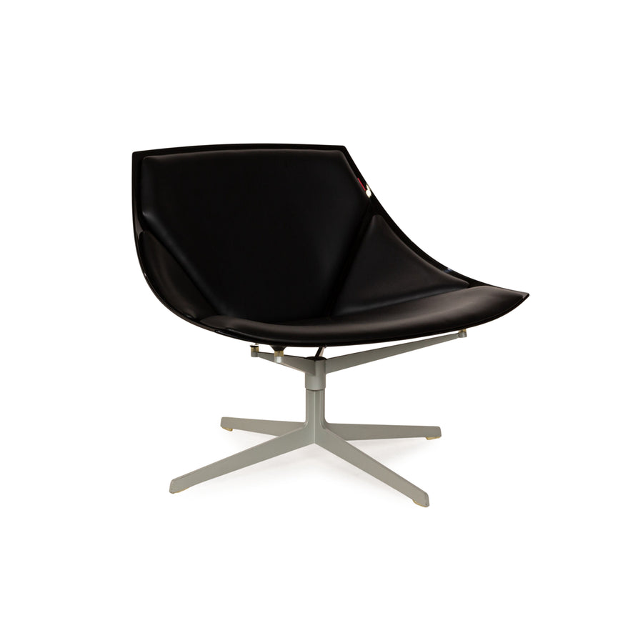 Fritz Hansen Space Leder Sessel Schwarz