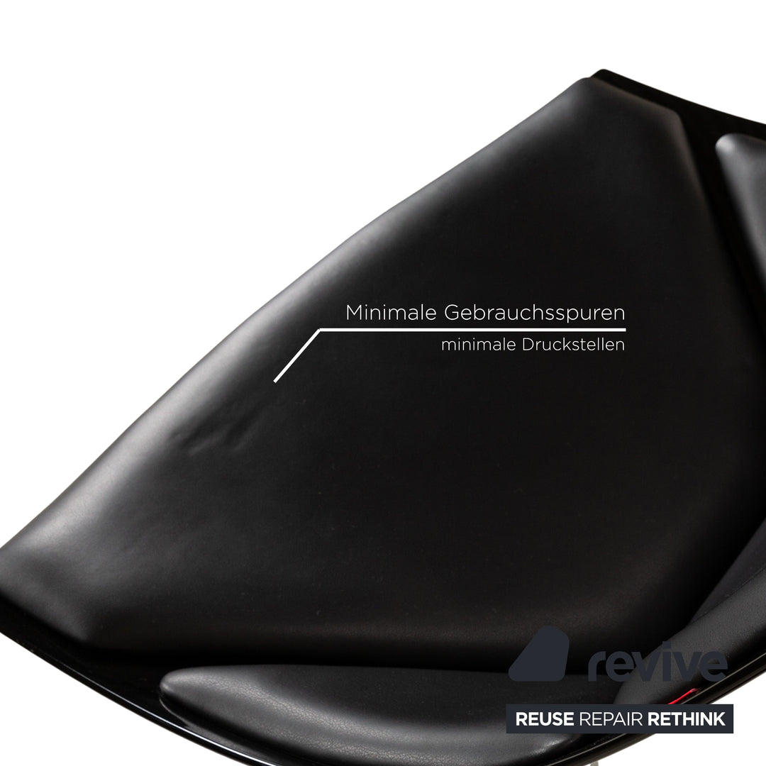 Fritz Hansen Space Leder Sessel Schwarz