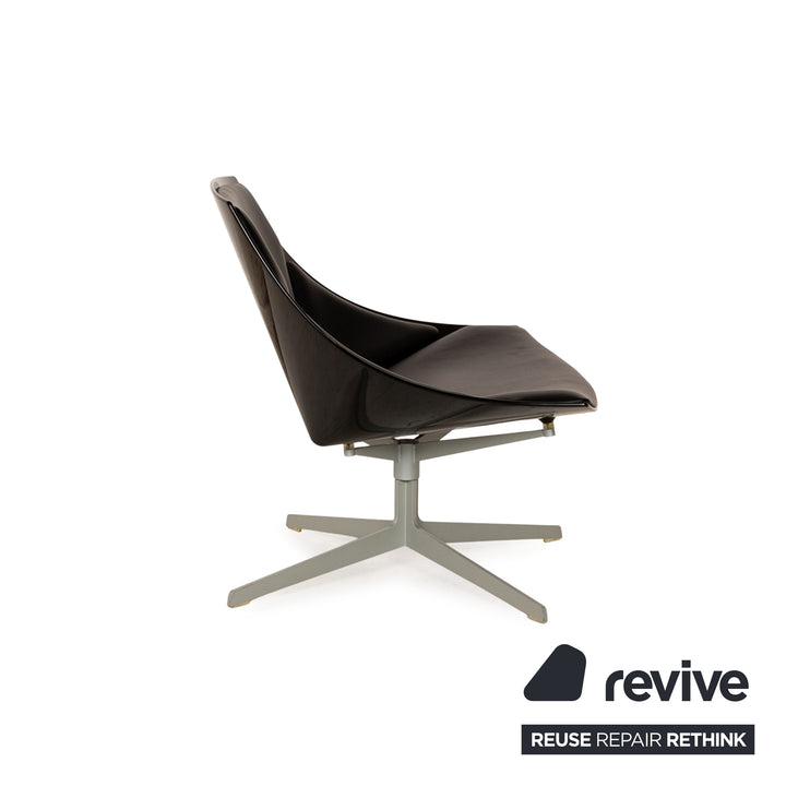 Fritz Hansen Space Leder Sessel Schwarz