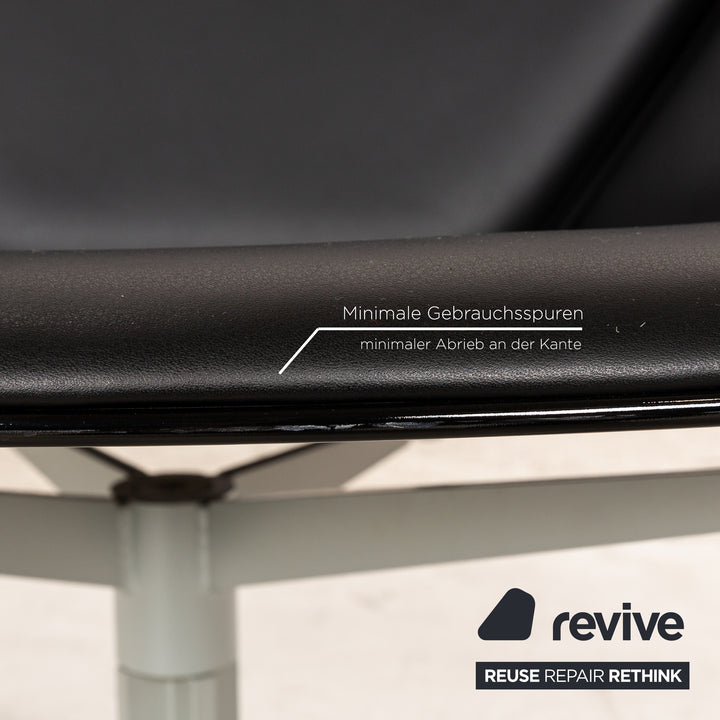 Fritz Hansen Space Leder Sessel Schwarz
