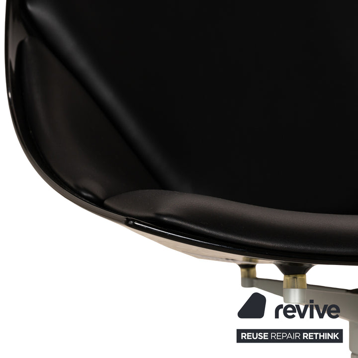 Fritz Hansen Space Leder Sessel Schwarz