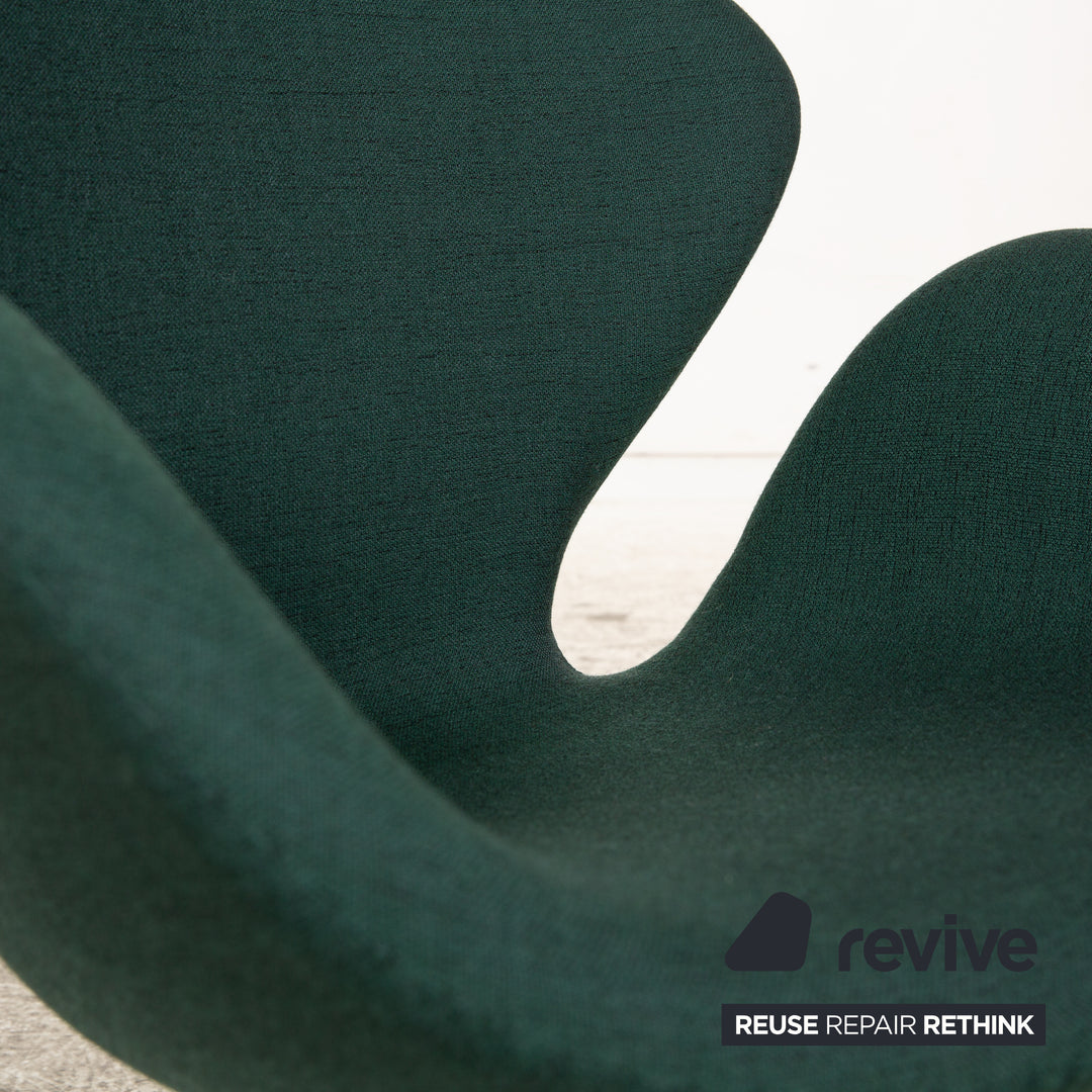 Fritz Hansen Fauteuil en tissu Swan vert