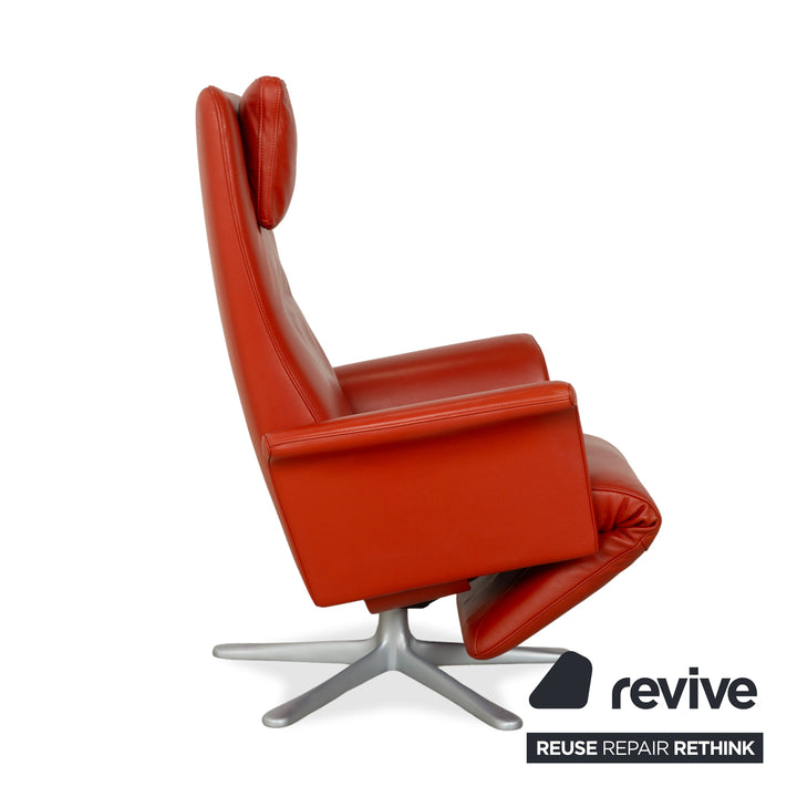 FSM Filou Leder Sessel Rot Orange Terrakotta manuelle Funktion