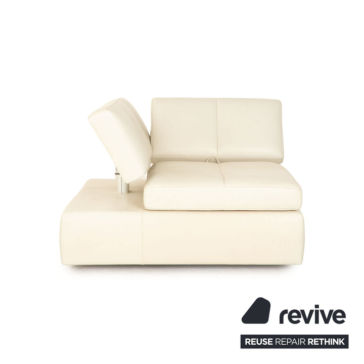 Fauteuil FSM Square Up Cuir Blanc Gris fonction manuelle