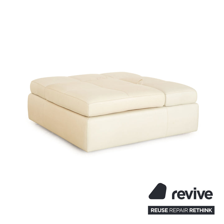Fauteuil FSM Square Up Cuir Blanc Gris fonction manuelle
