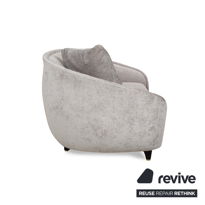 Canapé 2 places en tissu inversé Gubi gris argenté