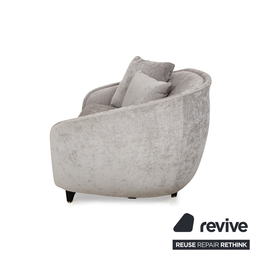 Canapé 2 places en tissu inversé Gubi gris argenté
