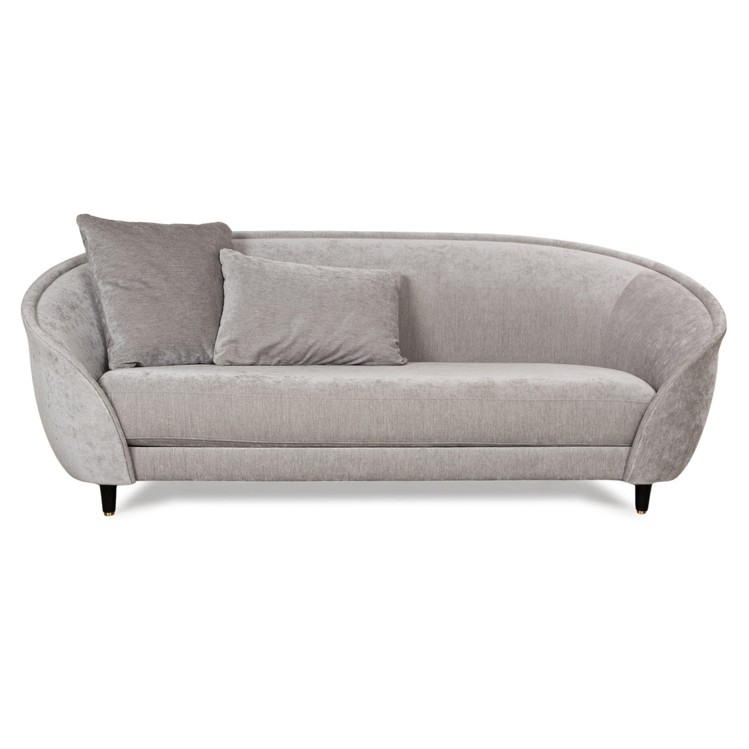Canapé 2 places en tissu inversé Gubi gris argenté