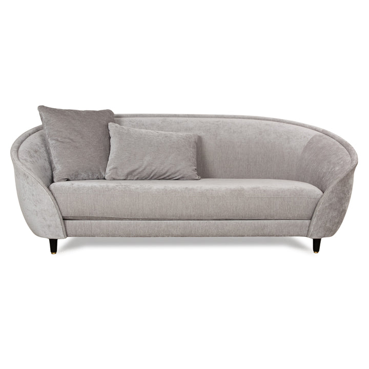 Canapé 2 places en tissu inversé Gubi gris argenté
