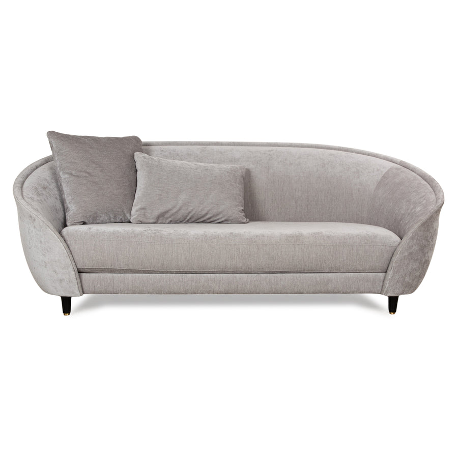 Canapé 2 places en tissu inversé Gubi gris argenté