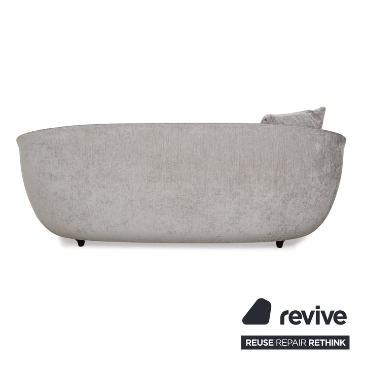 Canapé 2 places en tissu inversé Gubi gris argenté