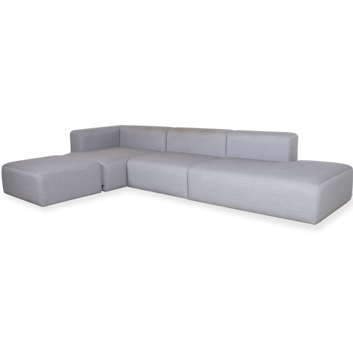 Canapé d'angle en tissu HAY Mags, pouf, gris