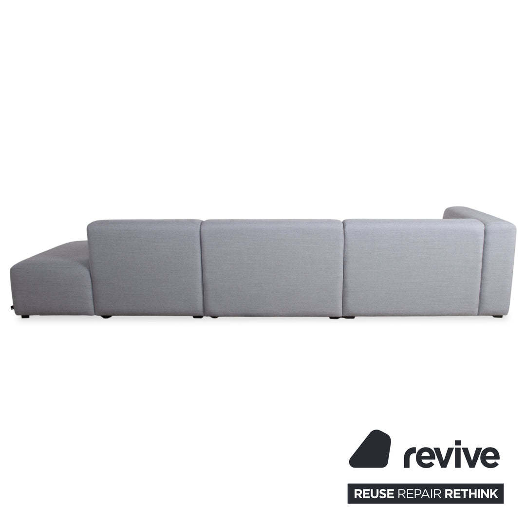 Canapé d'angle en tissu HAY Mags, pouf, gris