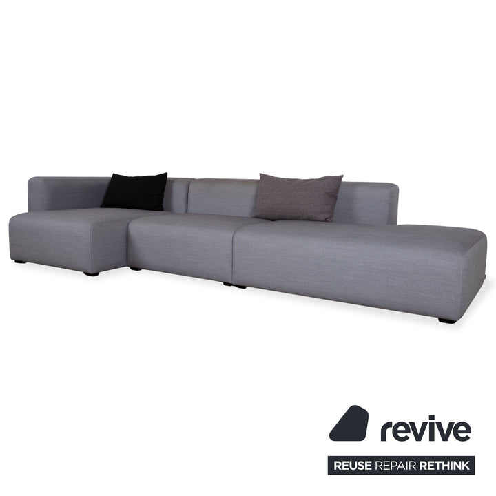 Canapé d'angle en tissu HAY Mags, pouf, gris