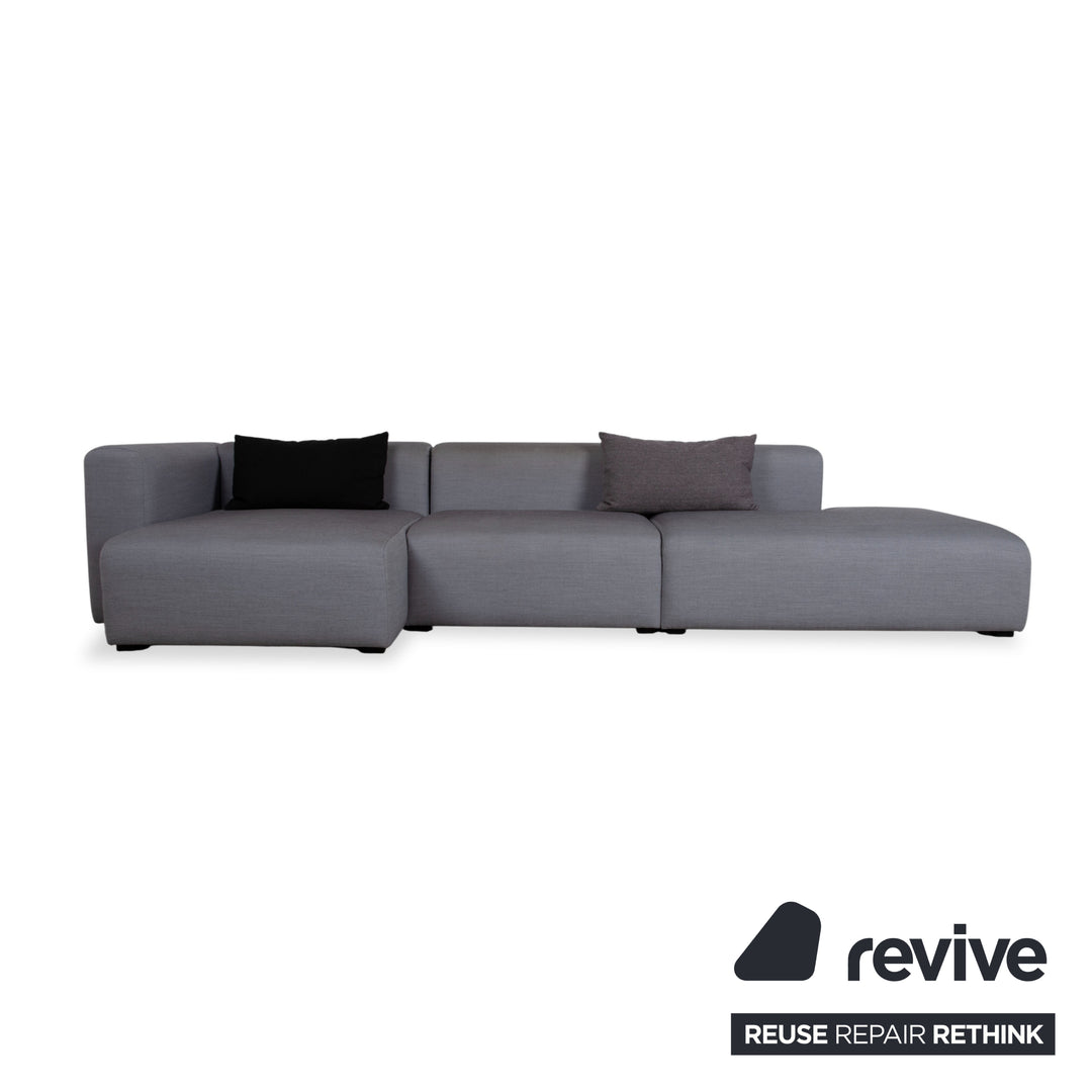 Canapé d'angle en tissu HAY Mags, pouf, gris