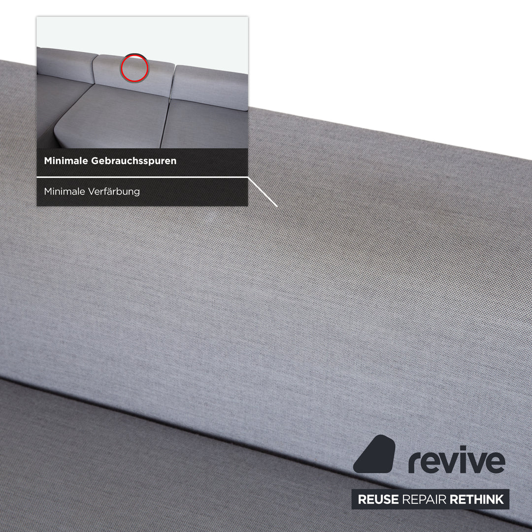 Canapé d'angle en tissu HAY Mags, pouf, gris