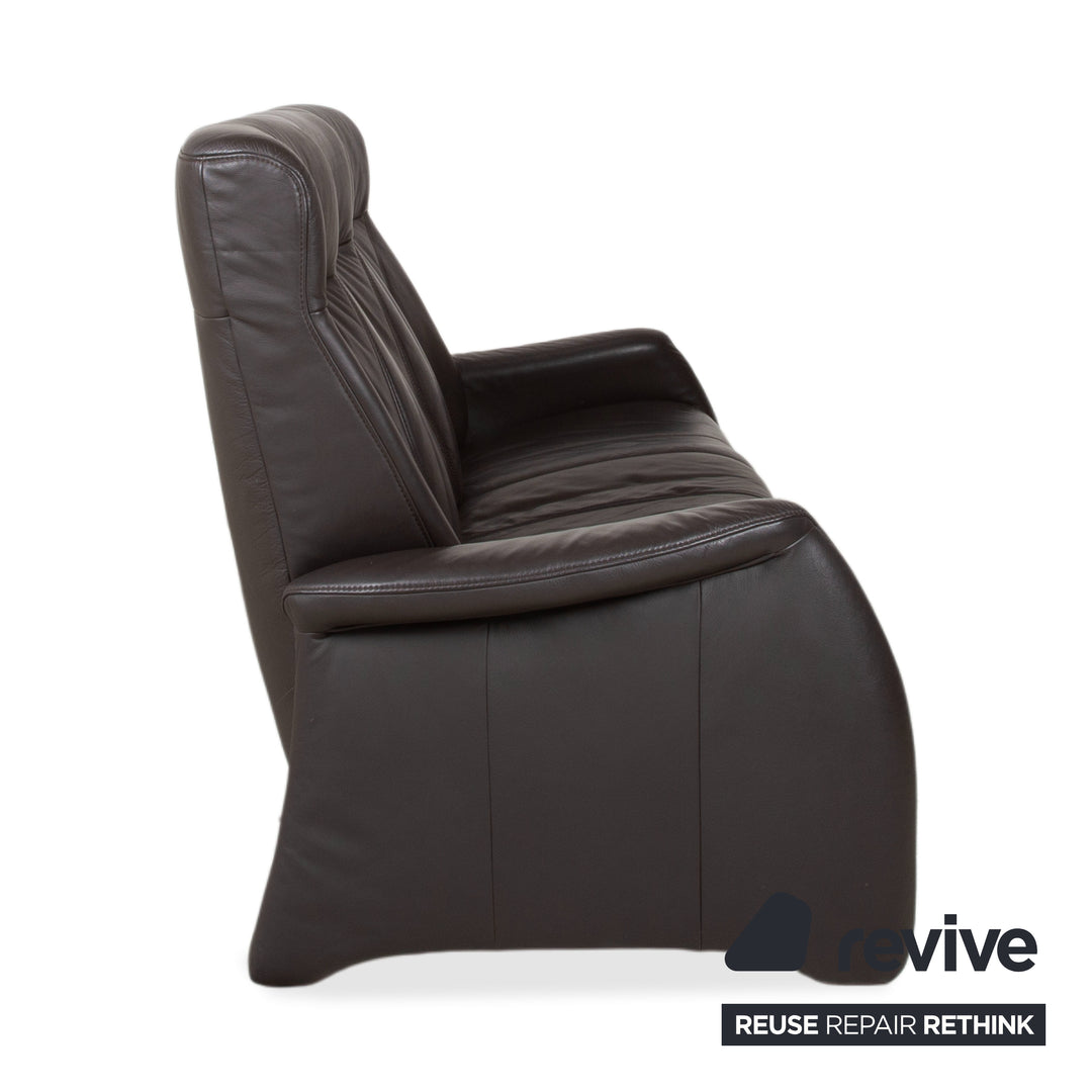 Himolla 4571 Leder Dreisitzer Anthrazit Grau Sofa Couch