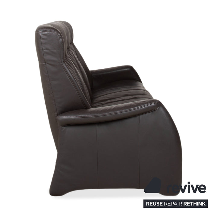 Himolla 4571 Leder Dreisitzer Anthrazit Grau Sofa Couch