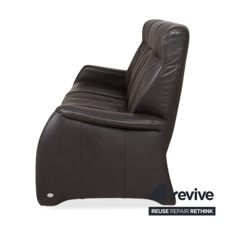 Himolla 4571 Leder Dreisitzer Anthrazit Grau Sofa Couch