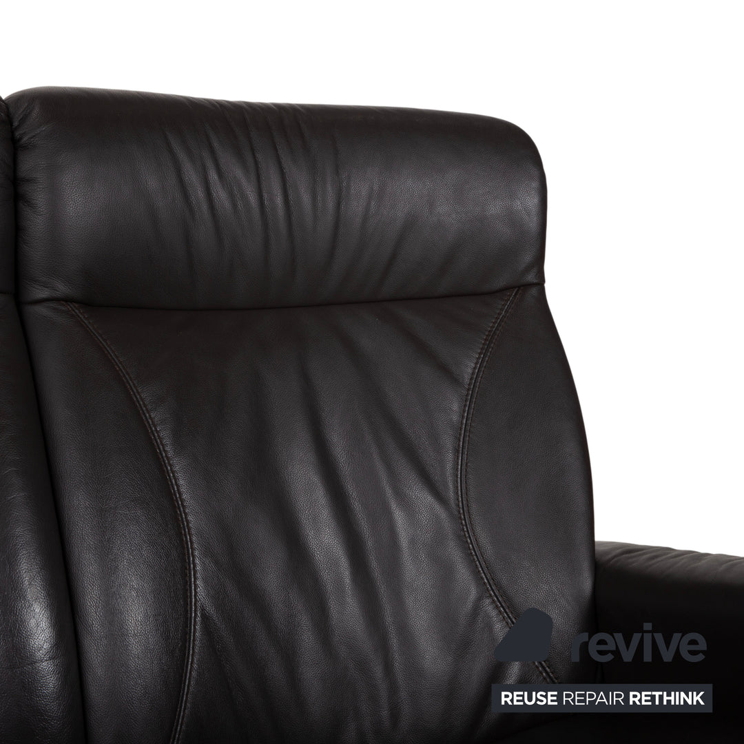 Himolla 4571 Leder Dreisitzer Anthrazit Grau Sofa Couch