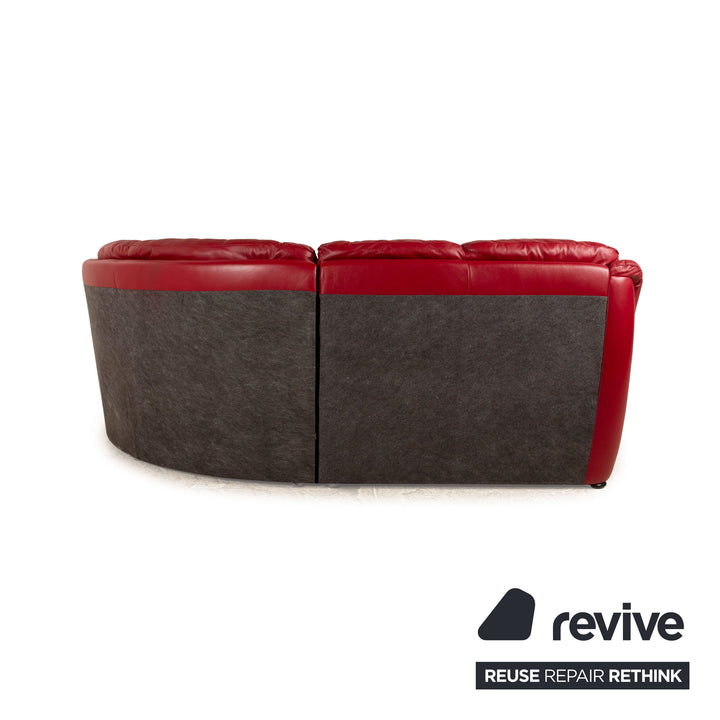 Himolla 8343 Leder Ecksofa Rot Sofa Couch