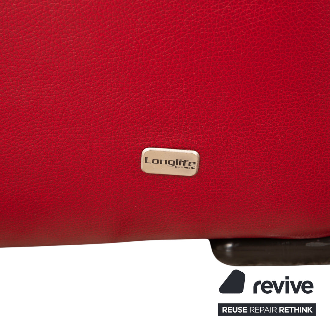Himolla 8343 Leder Ecksofa Rot Sofa Couch