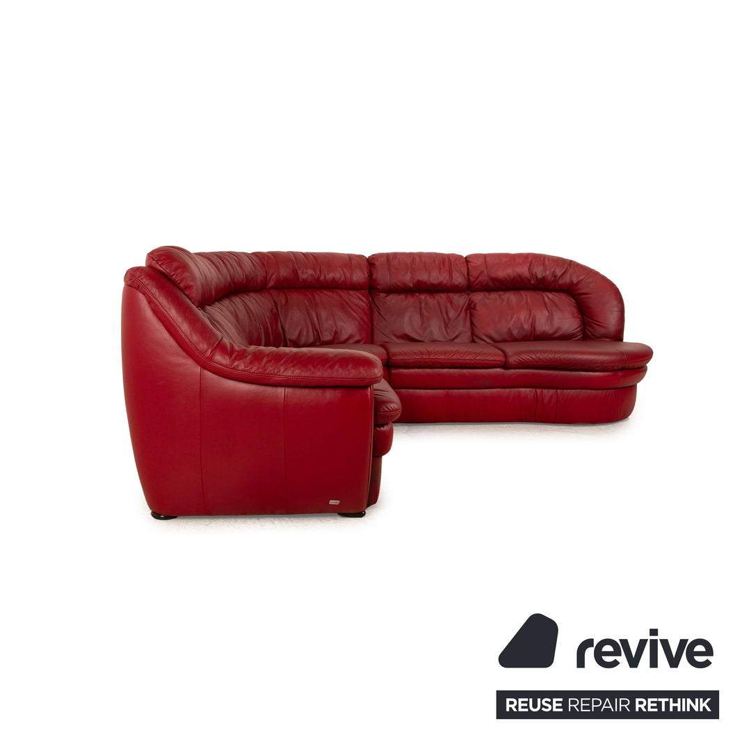 Himolla 8343 Leder Ecksofa Rot Sofa Couch