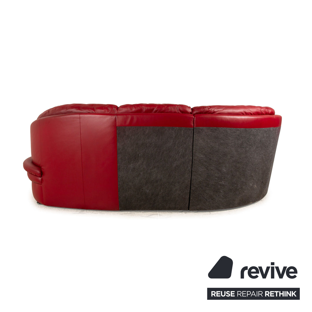 Himolla 8343 Leder Ecksofa Rot Sofa Couch