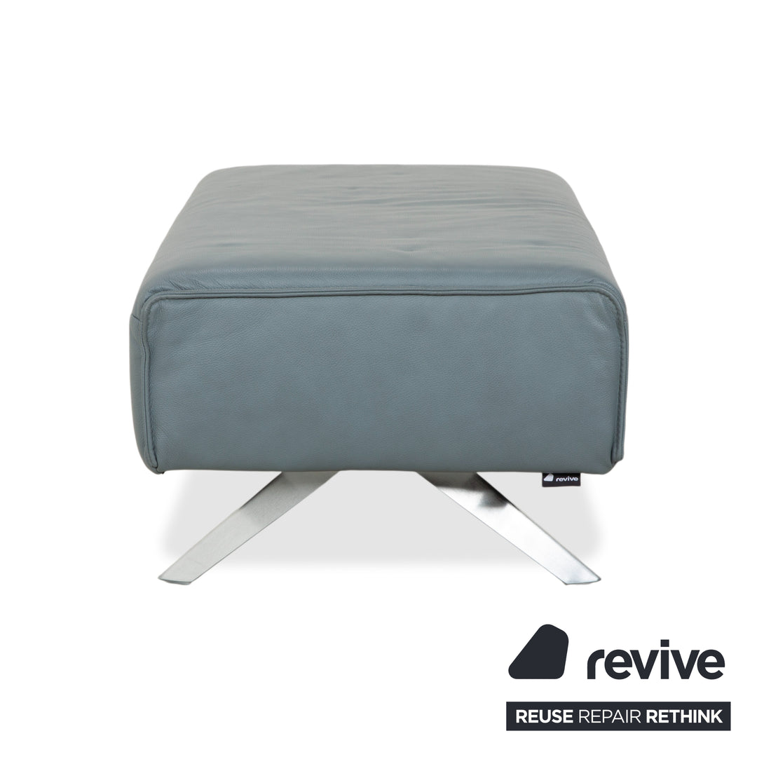 Himolla Biella Leather Stool Blue Grey