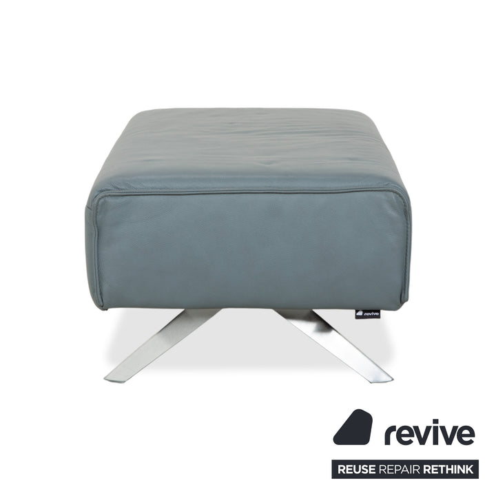 Himolla Biella Leather Stool Blue Grey