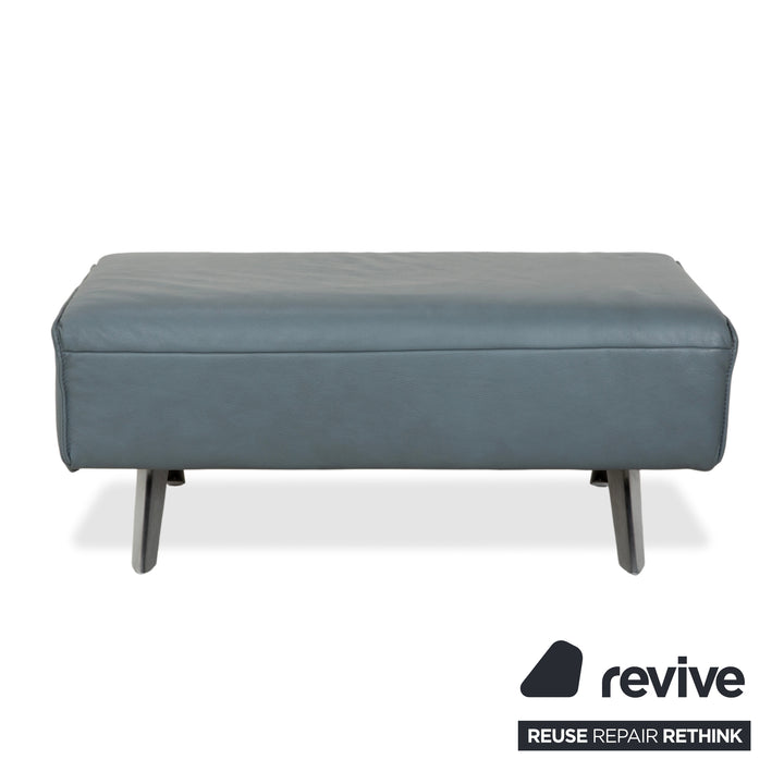 Himolla Biella Leather Stool Blue Grey