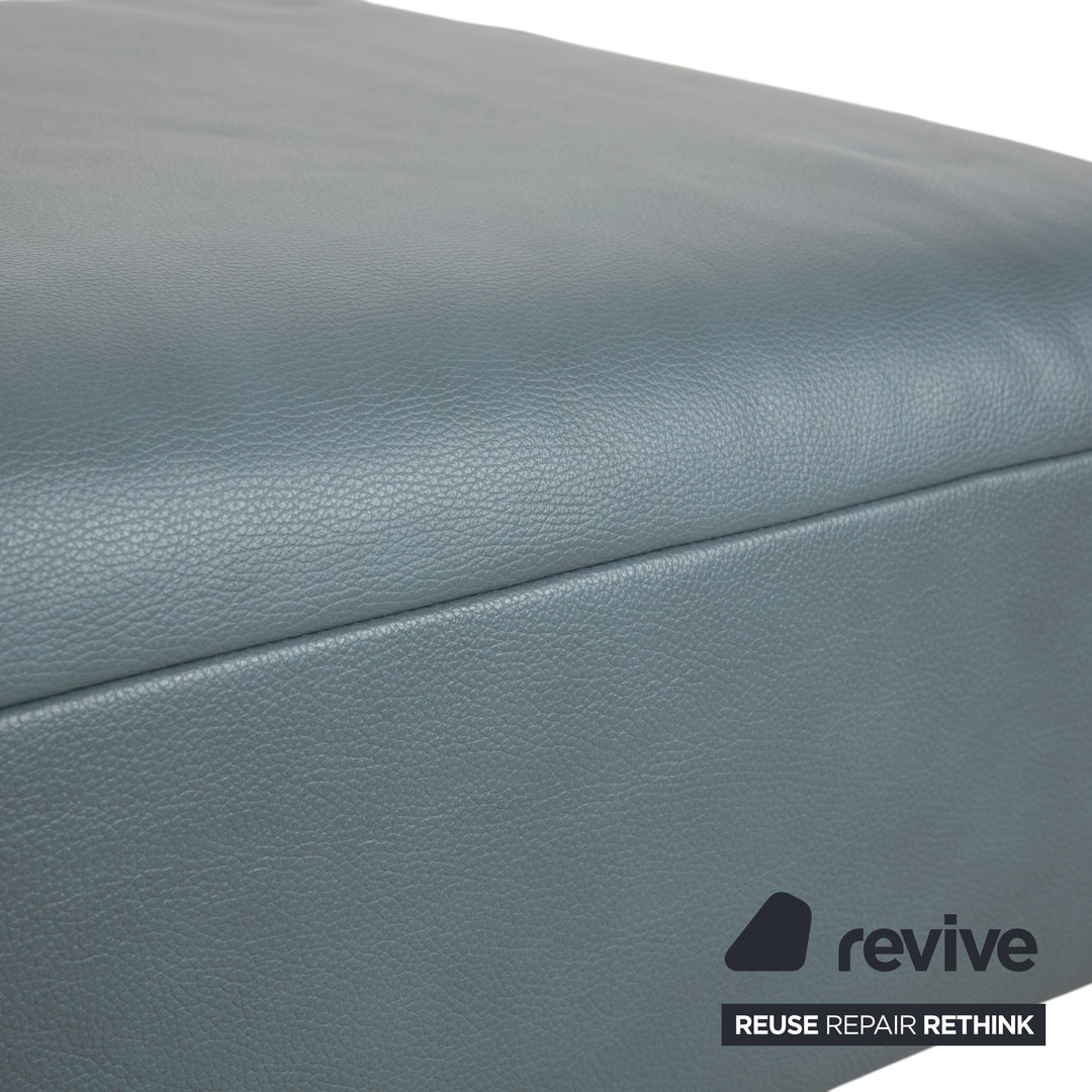 Himolla Biella Leather Stool Blue Grey