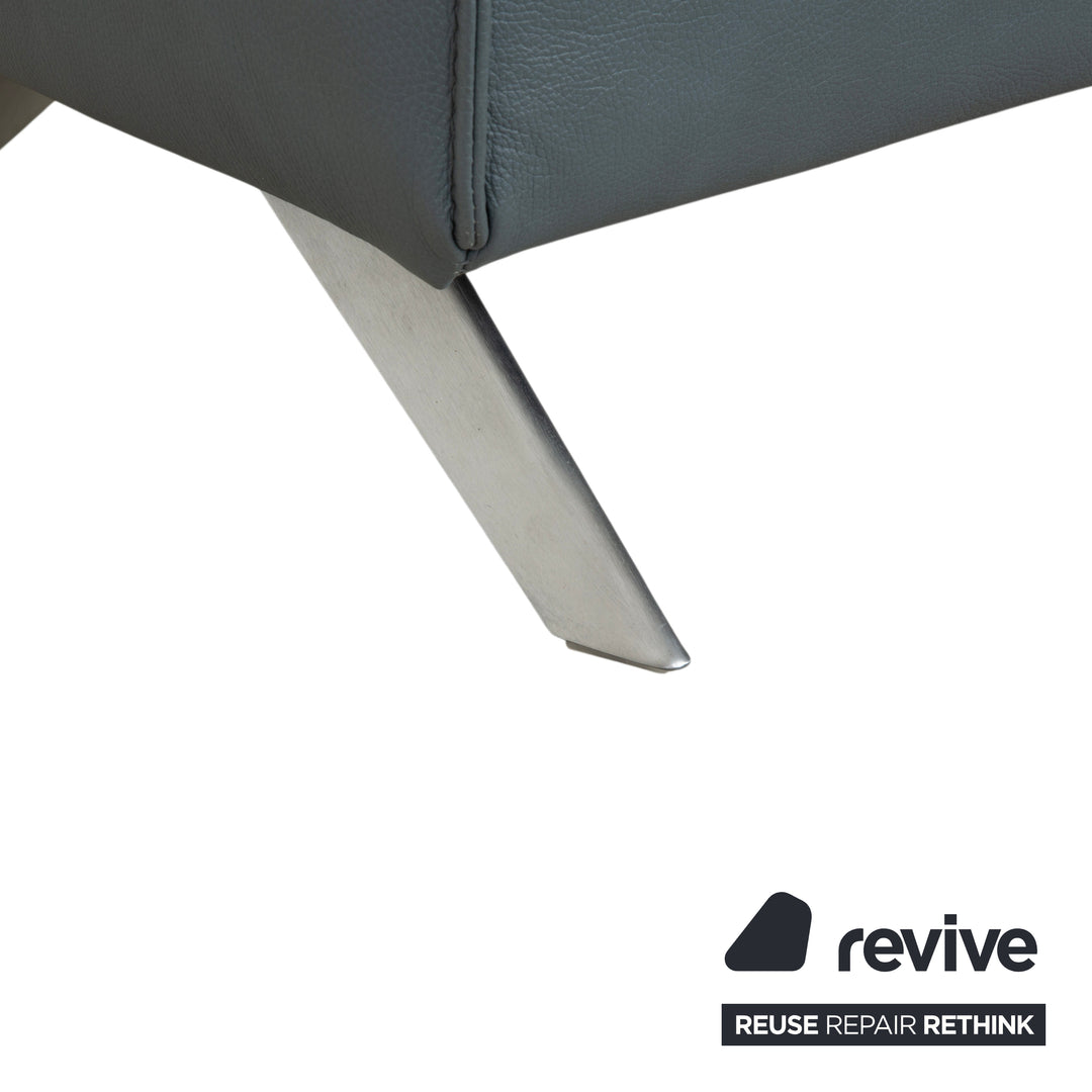 Himolla Biella Leather Stool Blue Grey