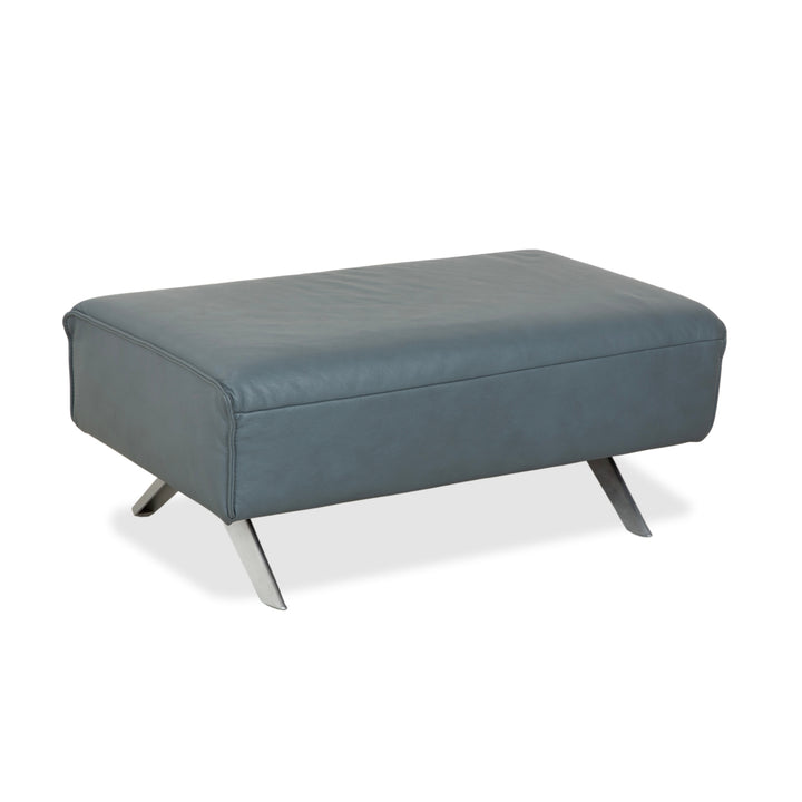 Himolla Biella Leather Stool Blue Grey