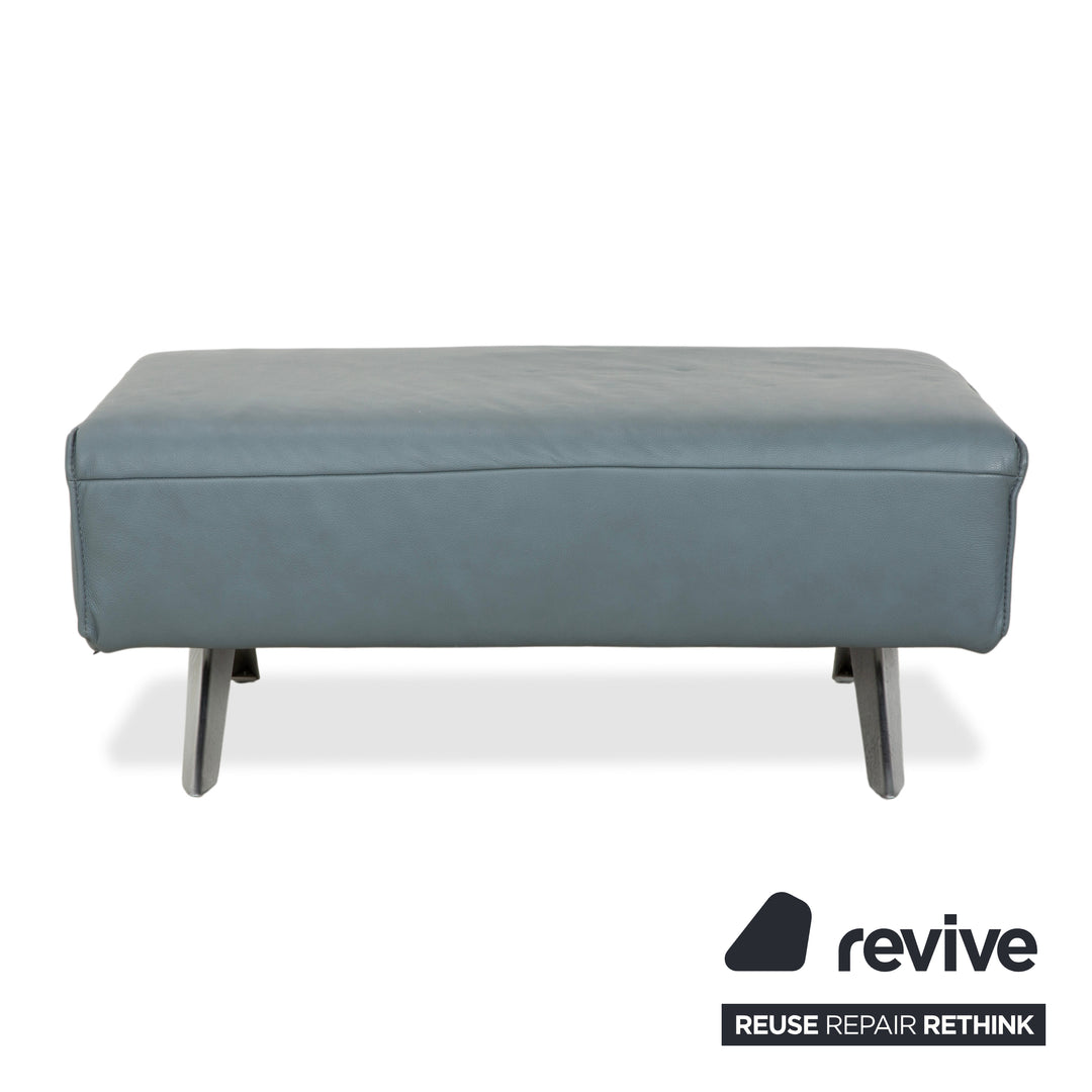 Himolla Biella Leather Stool Blue Grey