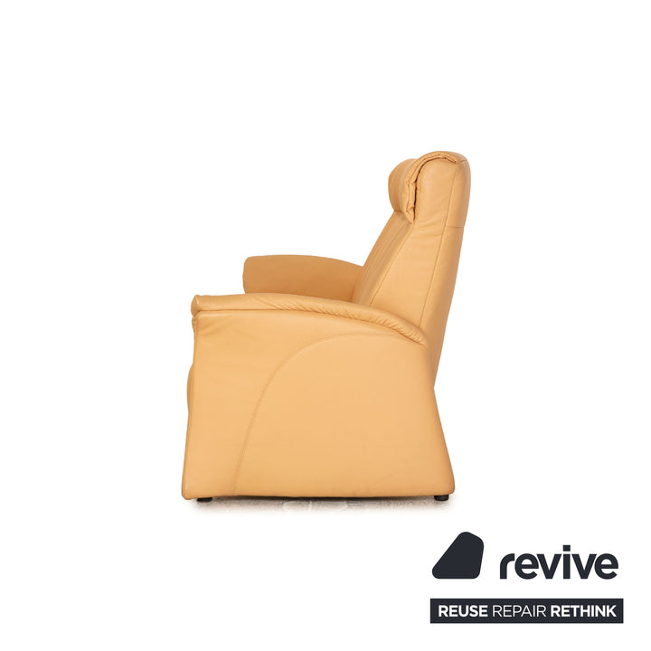 Himolla Cumuly Leder Dreisitzer Creme Sofa Couch