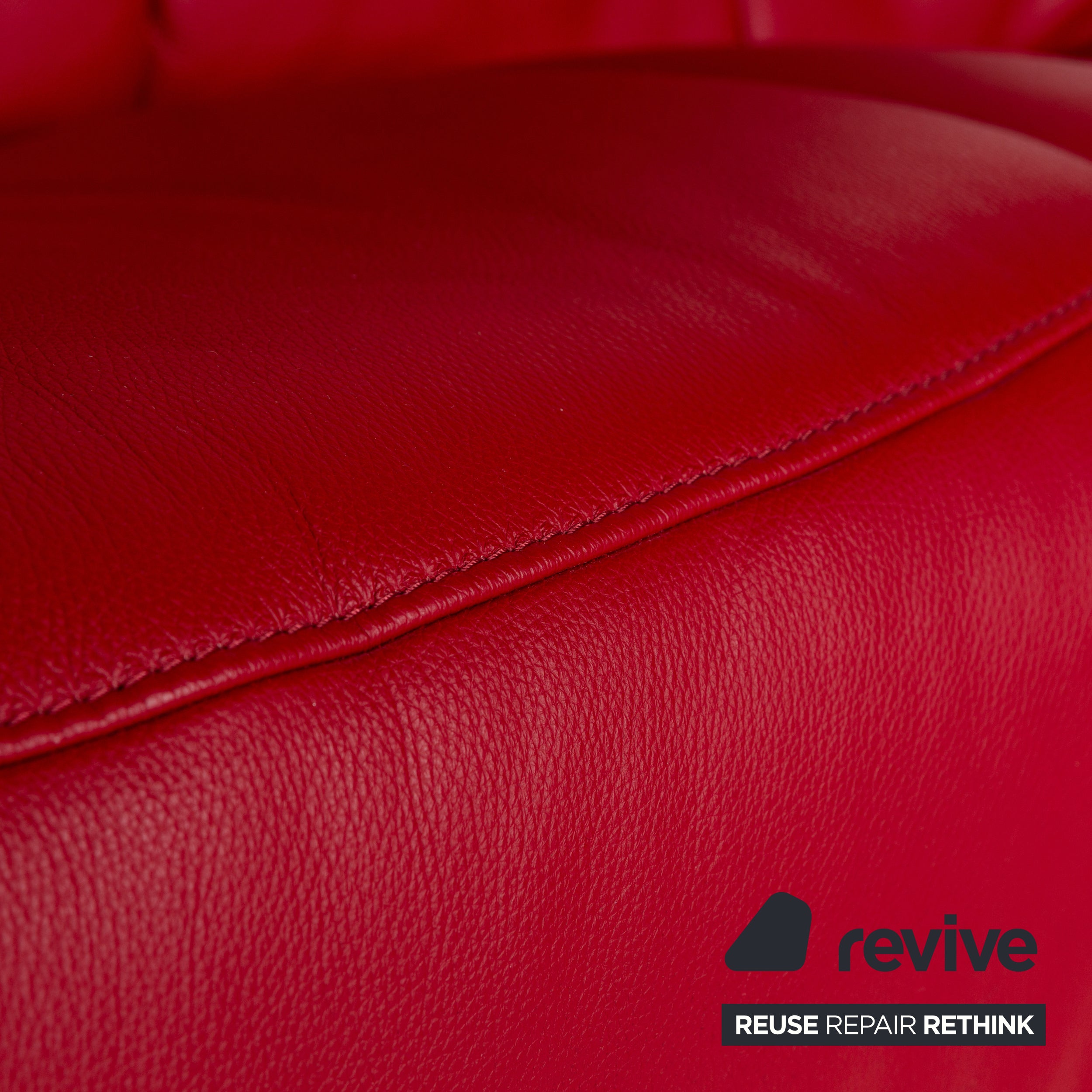 Himolla Cumuly Leder Dreisitzer Rot Sofa Couch