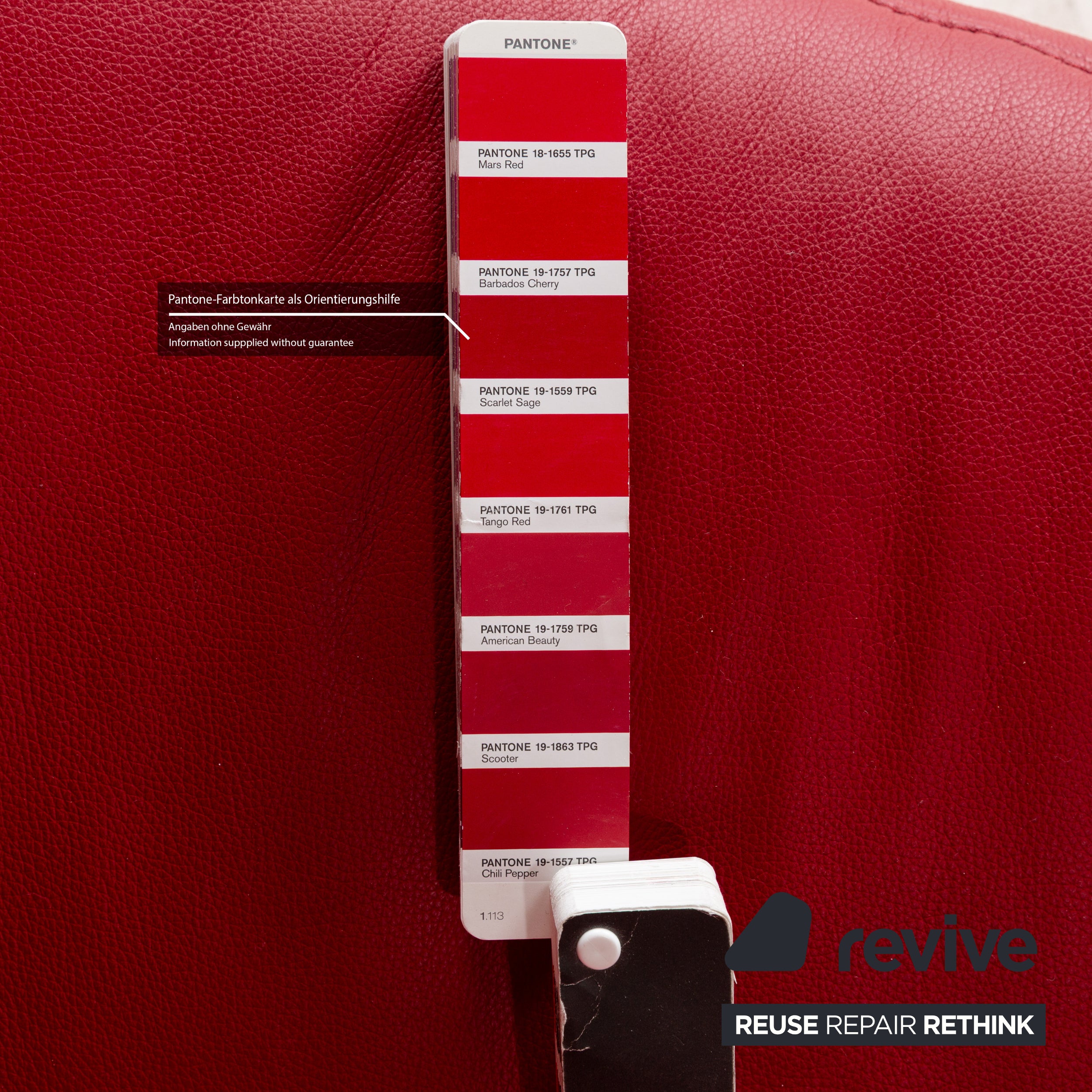 Himolla Cumuly Leder Dreisitzer Rot Sofa Couch