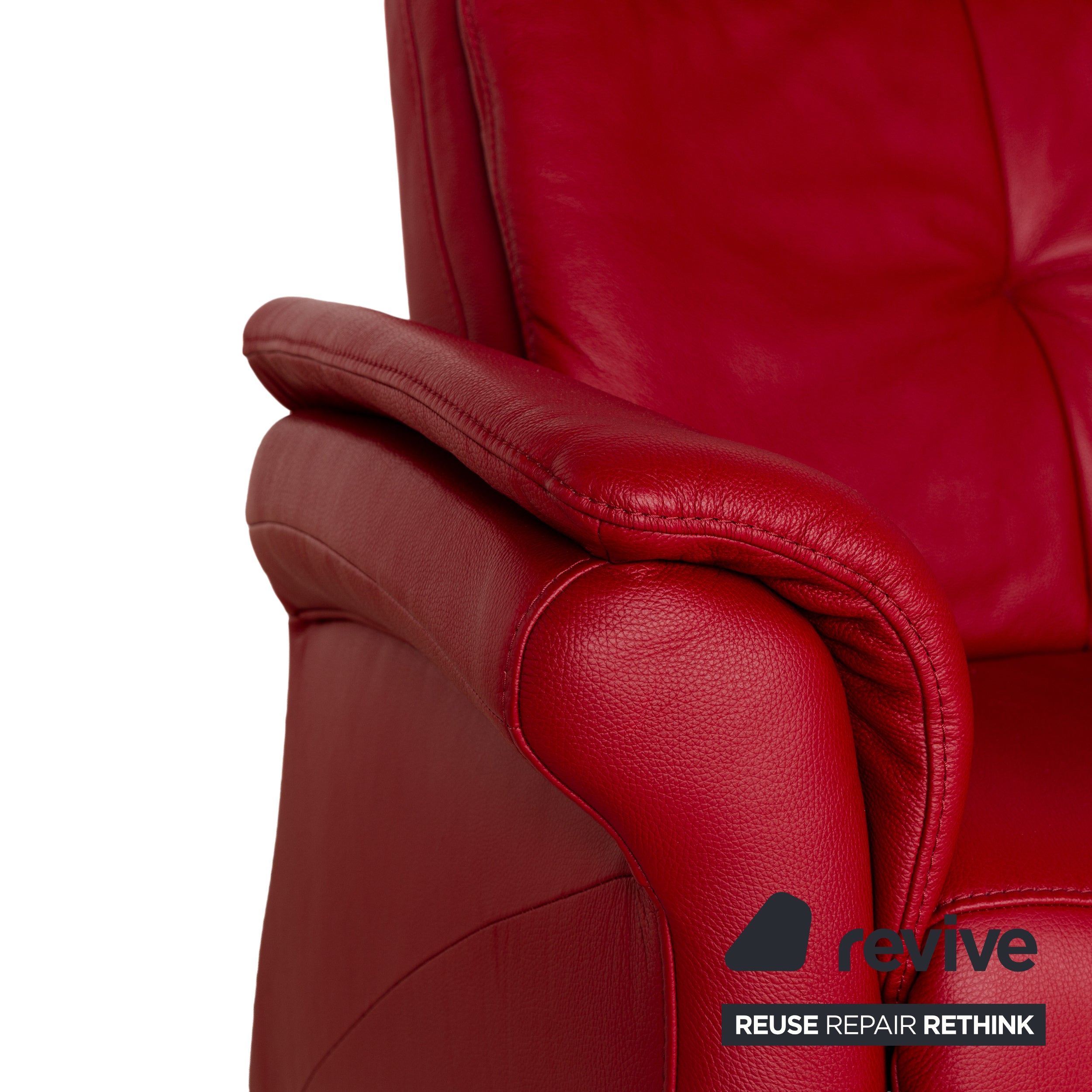 Himolla Cumuly Leder Dreisitzer Rot Sofa Couch