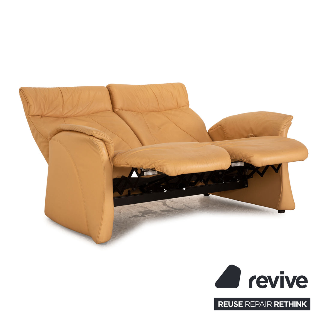 Himolla Cumuly Leder Sofa Garnitur Creme Dreisitzer Zweisitzer Couch