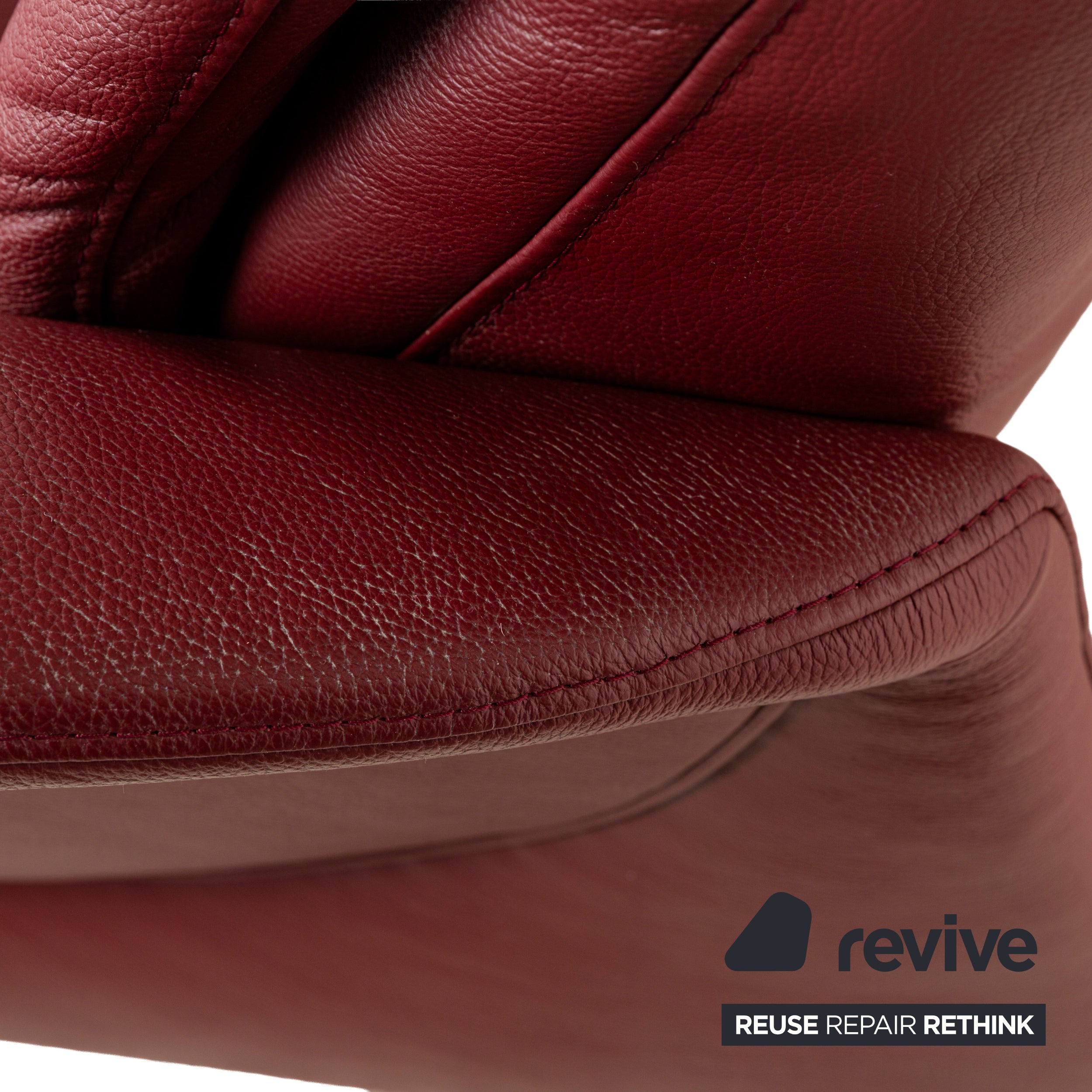 Himolla Cumuly Leder Sofa Garnitur Rot Dunkelrot Dreisitzer Couch