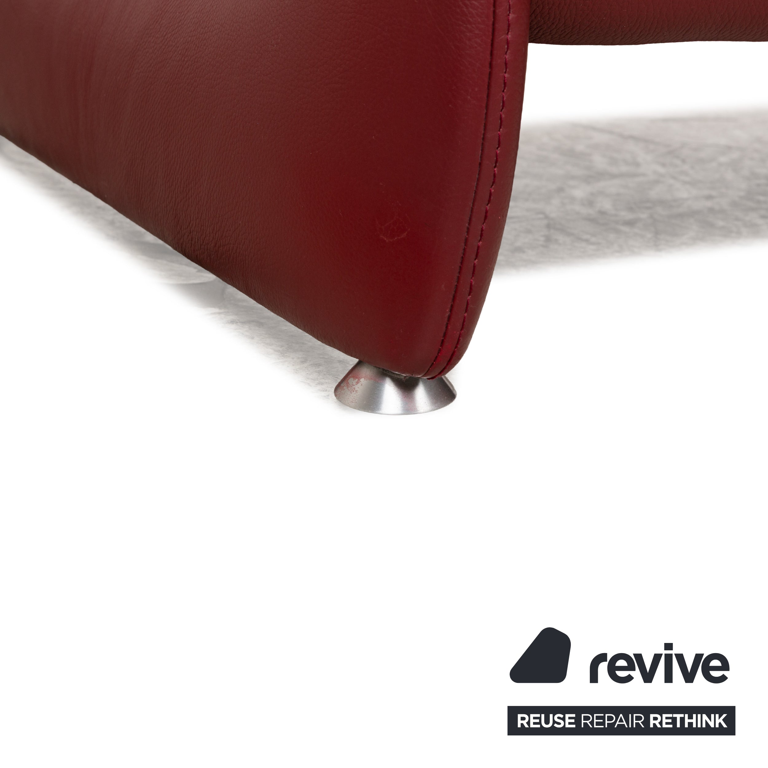 Himolla Cumuly Leder Sofa Garnitur Rot Dunkelrot Dreisitzer Couch