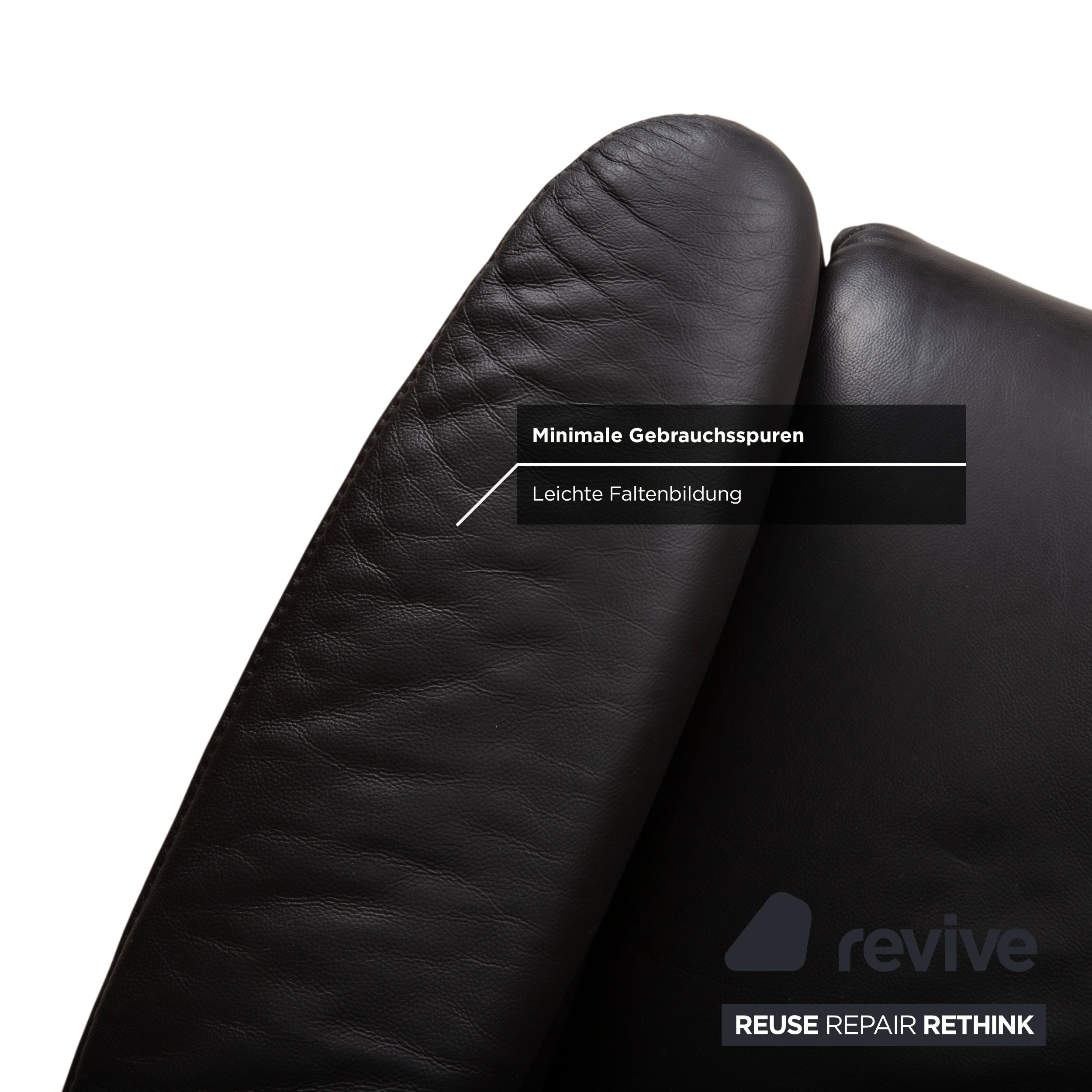 Himolla Garnitur 4571 Cumuly Leder Dreisitzer Sessel Anthrazit Grau Sofa Couch manuelle Funktion Relaxfunktion