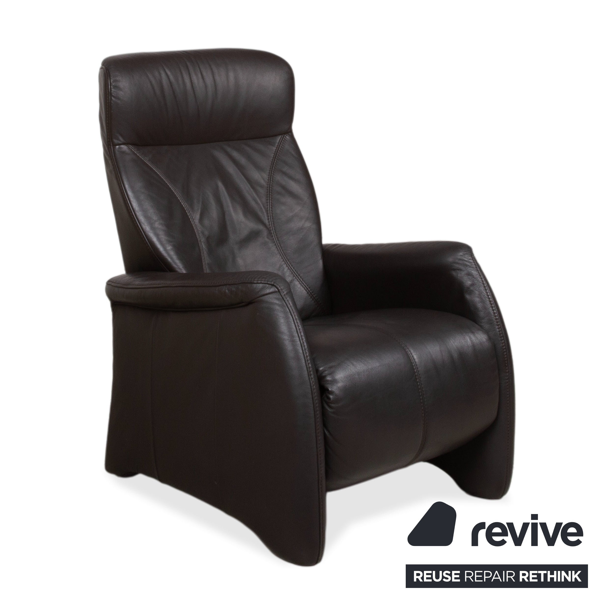 Himolla Garnitur 4571 Cumuly Leder Dreisitzer Sessel Anthrazit Grau Sofa Couch manuelle Funktion Relaxfunktion
