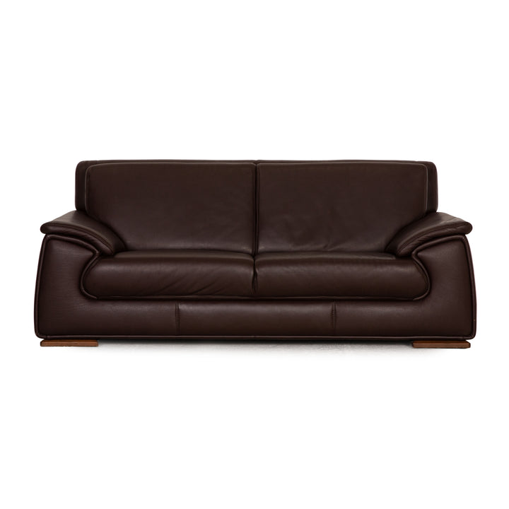 Himolla Leder Dreisitzer Braun Sofa Couch