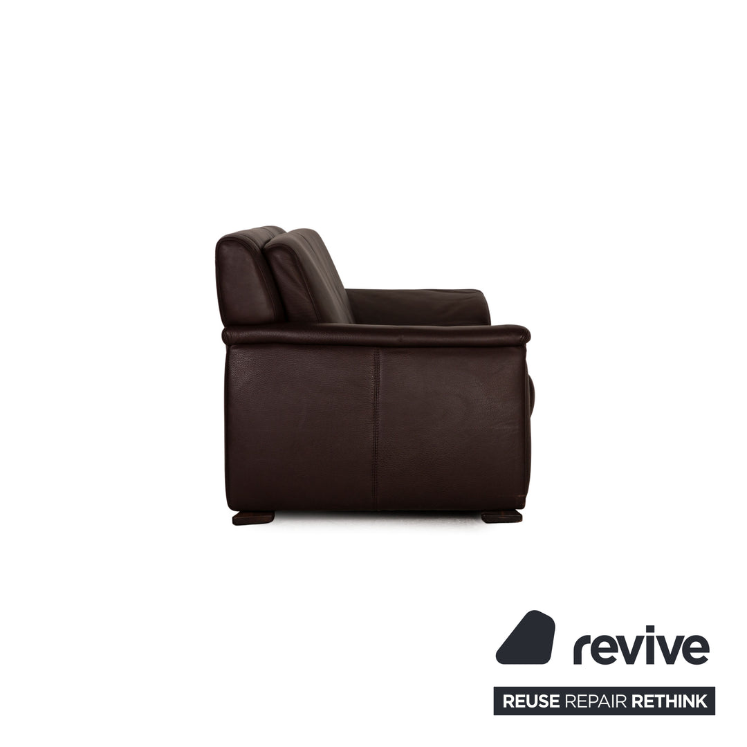 Himolla Leder Dreisitzer Braun Sofa Couch
