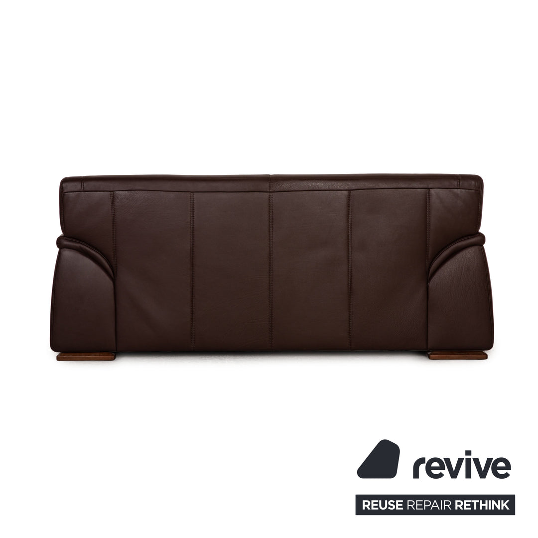 Himolla Leder Dreisitzer Braun Sofa Couch