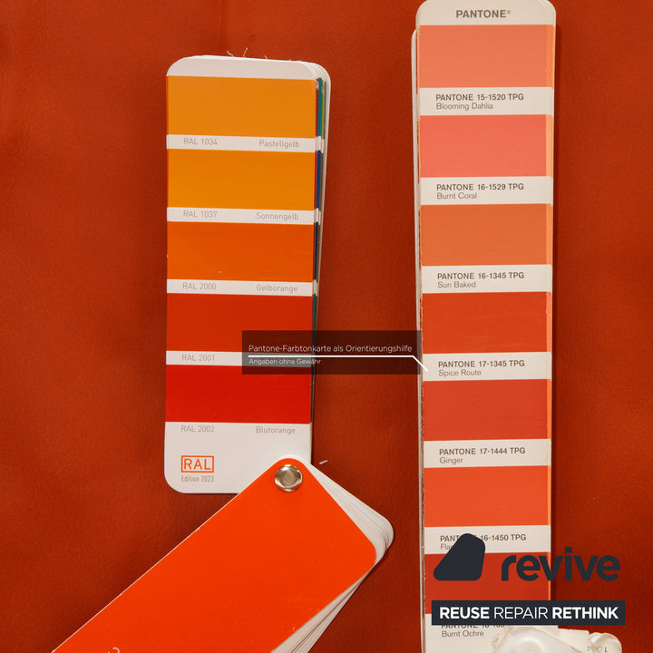 Himolla Leather Corner Sofa Orange Sofa Couch