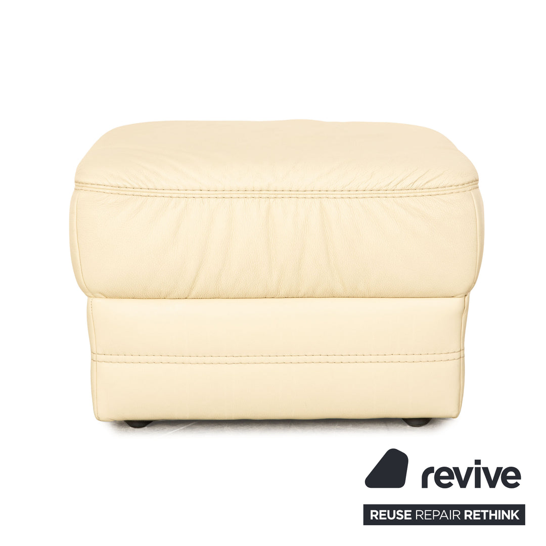 Tabouret en cuir Himolla crème